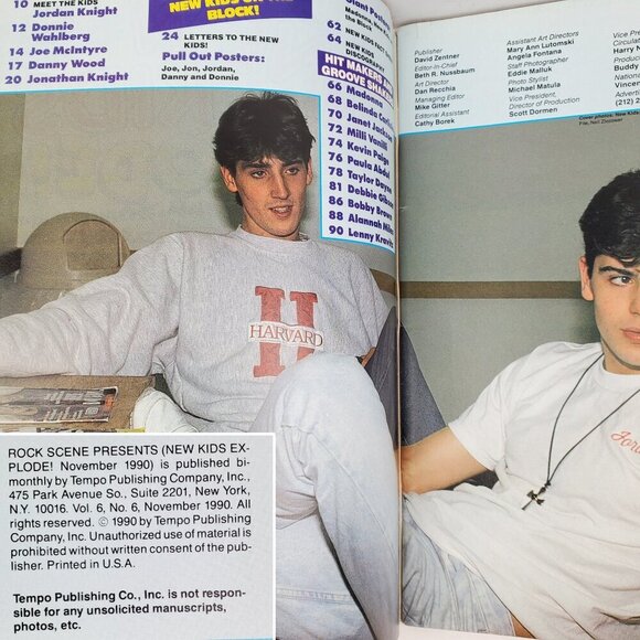 Rock Scene New Kids on Block Explode Magazine NKOTB Madonna Posters Nov. 1990 - Picture 4 of 11